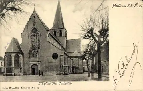 Ak Mechelen Flandern Antwerpen, St. Katharinenkirche