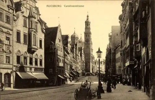 Ak Augsburg in Schwaben, Carolinenstraße