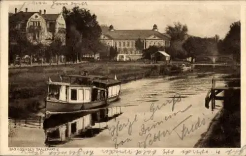 Ak Bad Kissingen Unterfranken Bayern, Saale, Boot