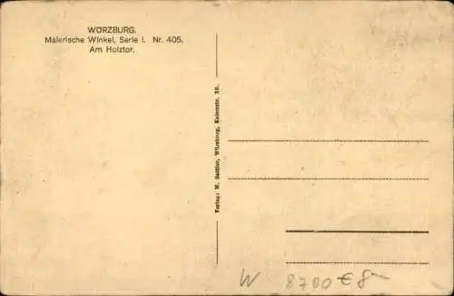 Ak Würzburg am Main Unterfranken, Holztor, Obstversand Josef Ziegler