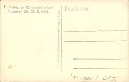 Foto Ak Hannover in Niedersachsen, 9. Deutsches Sängerbundesfest 1924, Festzug