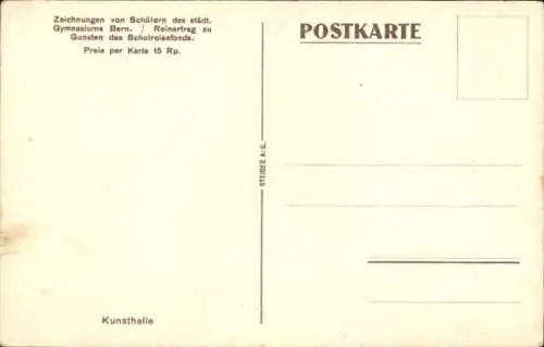 Künstler Ak Stadt Bern Schweiz, Kunsthalle