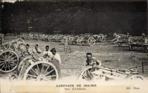 Ak Campagne de 1914, Artillerie Park