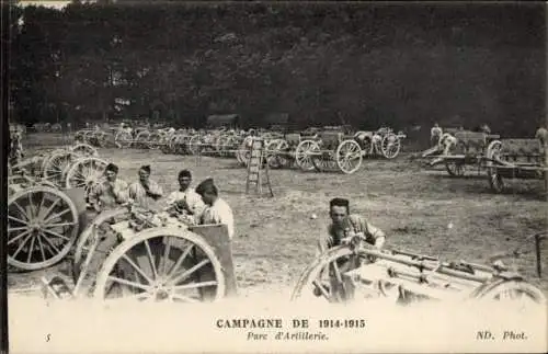 Ak Campagne de 1914, Artillerie Park