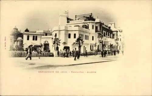 Ak Paris Frankreich, Exposition de 1900, Trocadéro, Algérie, algerischer Pavillon