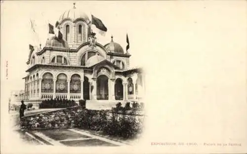 Ak Paris, Exposition de 1900, Palais de la Serbie
