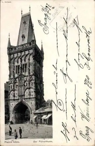 Ak Praha Prag Tschechien, Partie am Pulverturm