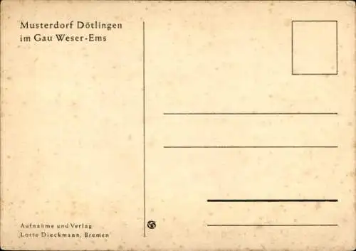 Ak Dötlingen in Oldenburg, Musterdorf, Gau Weser-Ems, Hof