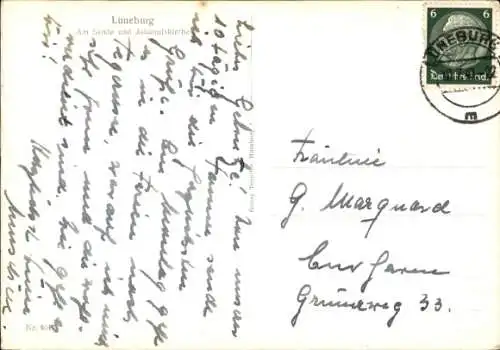 Ak Lüneburg in Niedersachsen, Am Sande, Johanniskirche