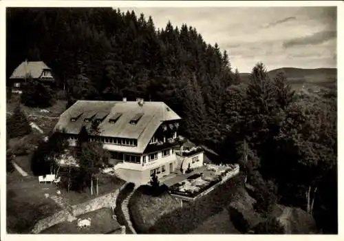 Ak Hinterzarten im Schwarzwald, Haus am Tannenhain, Blick von oben