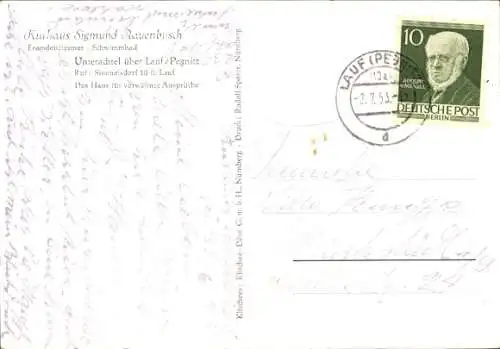 Ak Unterachtel Simmelsdorf Nürnberger Land, Kurhaus