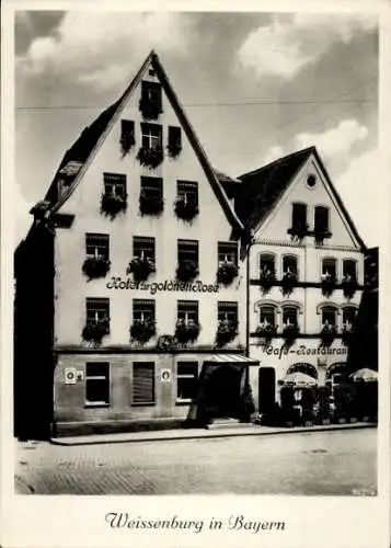 Ak Weißenburg in Mittelfranken Bayern, Hotel zur goldnen Rose, Bes. Edgar Mitschke