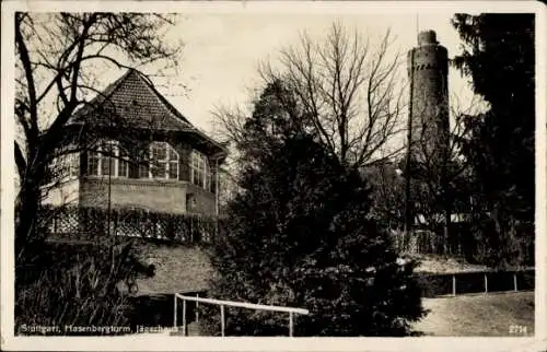 Ak Stuttgart in Württemberg, Hasenbergturm, Jägerhaus