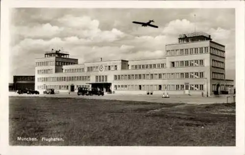 Ak Oberwiesenfeld München Bayern, Flughafen