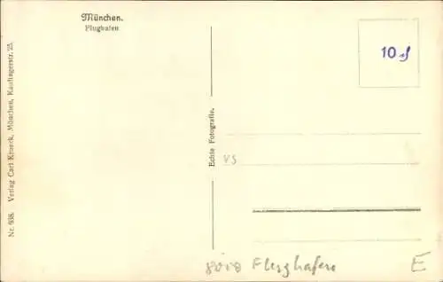 Ak Oberwiesenfeld München Bayern, Flughafen