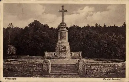 Ak Meerholz Gelnhausen in Hessen, Kriegerdenkmal