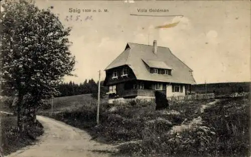 Ak Saig Lenzkirch im Schwarzwald, Villa Goldmann