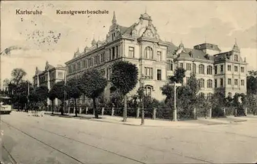 Ak Karlsruhe in Baden, Kunstgewerbeschule
