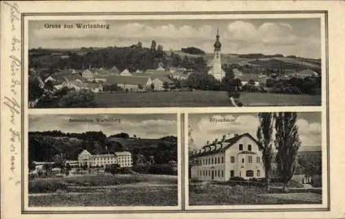 Ak Wartenberg Oberbayern, Kirche, Panorama, Sanatorium, Dependance