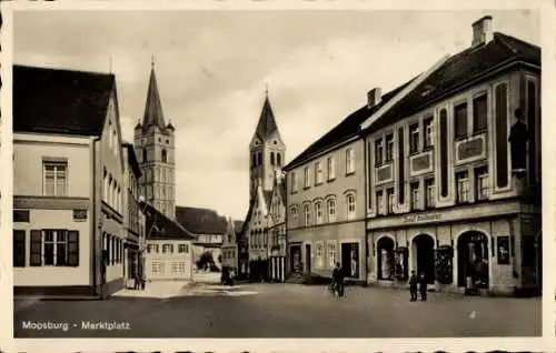 Ak Moosburg an der Isar Oberbayern, Marktplatz