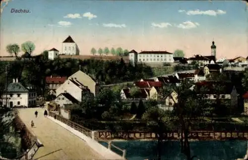 Ak Dachau in Oberbayern, Teilansicht