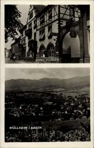 Foto Ak Müllheim in Baden Markgräflerland, Hotel zum Löwen, Panorama