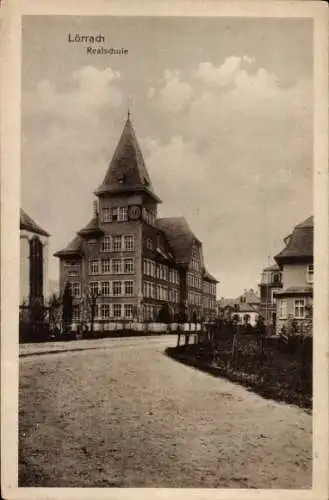 Ak Lörrach in Baden, Realschule