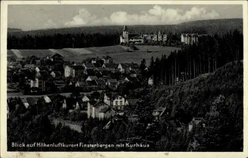 Ak Finsterbergen Friedrichroda Thüringen, Gesamtansicht, Kurhaus