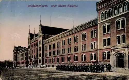 Ak Wilhelmshaven, 1000 Mann Kaserne