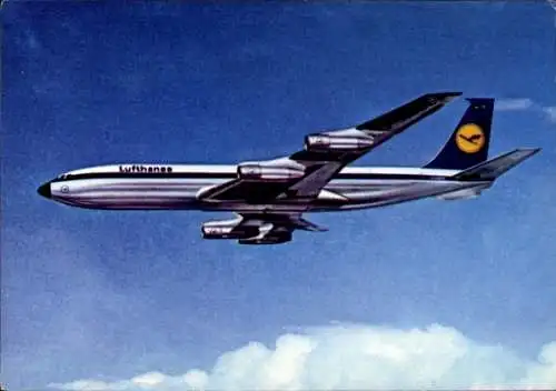 Ak Deutsches Passagierflugzeug, Lufthansa, Boeing 707 Intercontinental Jet