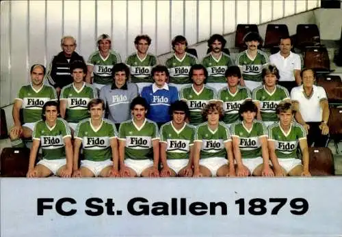 Reklamekarte Fußball, Fußballmannschaft FC Sankt Gallen 1879