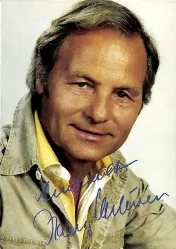 Autogrammkarte Journalist Harry Valérien, Fußball-WM Mexiko 1986