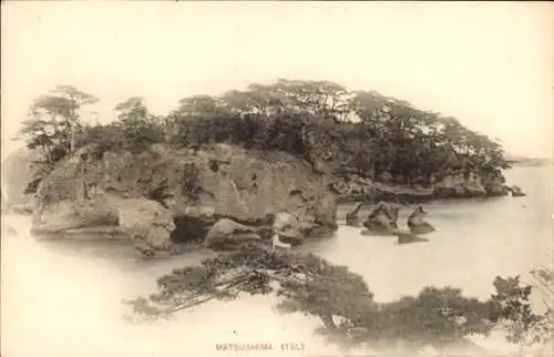 Ak Matsushima Präfektur Miyagi Japan, Wasserpartie, Felsen, Bäume