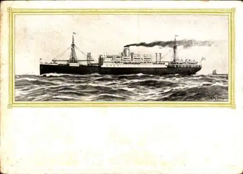 Ak Dampfer Thuringia, Hamburg Amerika Linie, HAPAG