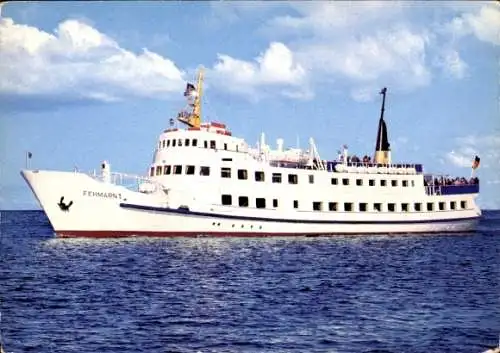 Ak Dampfer MS Fehmarn I, Seetouristik, Fährschiff
