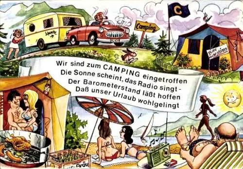 Ak Urlauber, Campingplatz, Zelte, Sommer