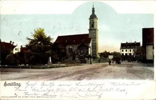 Ak Sendling München, Straßenpartie