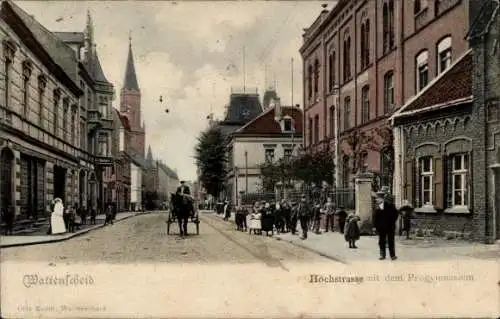 Ak Wattenscheid Bochum Ruhrgebiet, Hochstraße, Progymnasium
