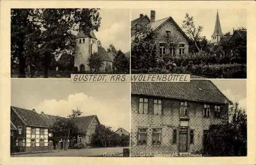 Ak Gustedt in Niedersachsen, Gasthaus, Geschäftshaus M. Kaufmann