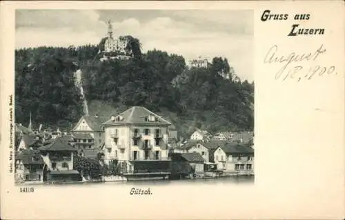 Ak Luzern Stadt Schweiz, Gütsch