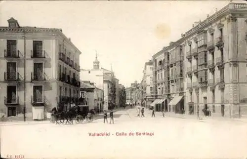 Ak Valladolid Kastilien und Leon, Calle de Santiago