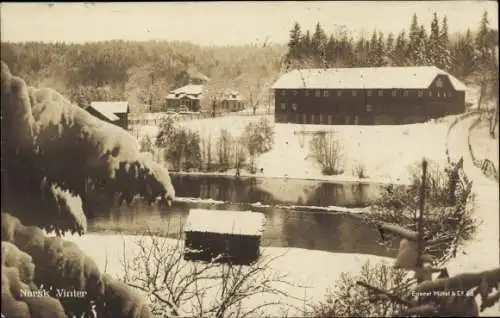 Ak Norwegen, Winterlandschaft