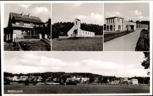 Ak Bernlohe Roth bei Nürnberg Mittelfranken, Panorama, Kirche