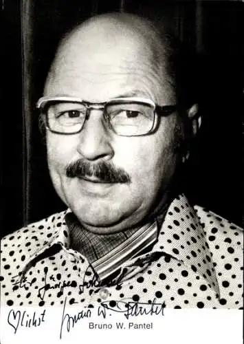 Ak Schauspieler Bruno W. Pantel, Portrait, Autogramm, Brille