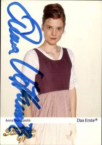 Ak Schauspielerin Anna Voy Kunith, Portrait, Autogramm, ARD, Serie Die Braut wider Willen