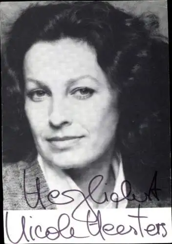 Ak Schauspielerin Nicole Heesters, Portrait, Autogramm