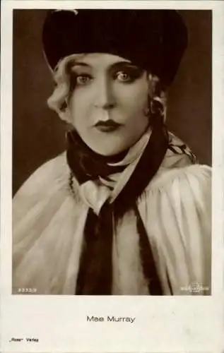 Ak Schauspielerin Mae Murray, Portrait