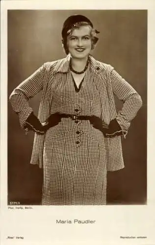 Ak Schauspielerin Maria Paudler, Portrait