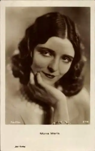 Ak Schauspielerin Mona Maris, Portrait