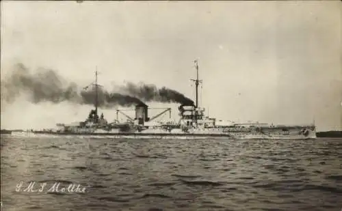 Foto Ak Deutsches Kriegsschiff, SMS Moltke, Kaiserliche Marine